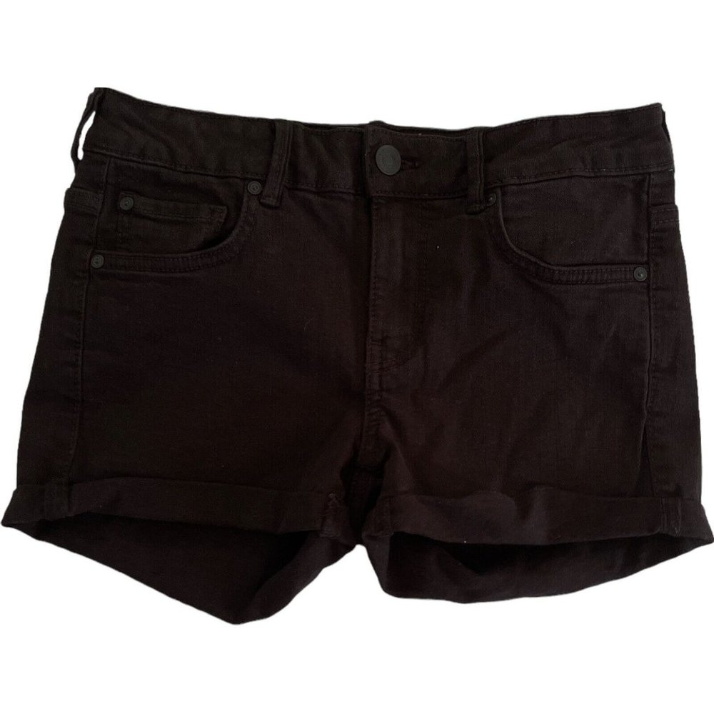 Women's Denim Shorts MANGO VICKY Size 1 Black frayed hem